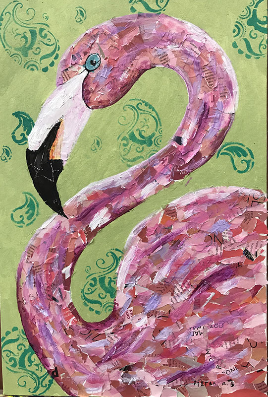 Flamingo - 40 x 60 - Mista - 2018